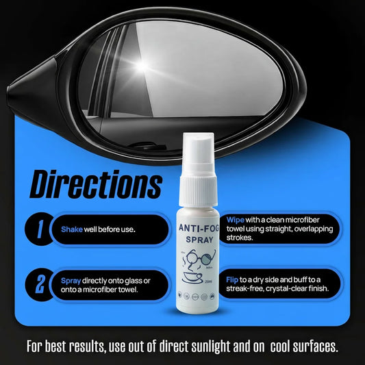 Anti-Fog Spray - Car Windshield & Glasses